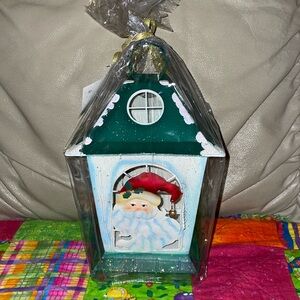 NWT Delicates Red & White Holiday Decor Lantern